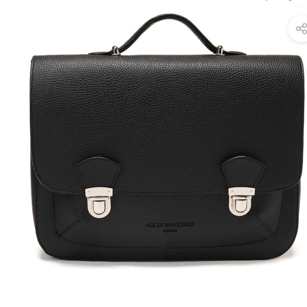 Black Leather  SCHOOLBAG